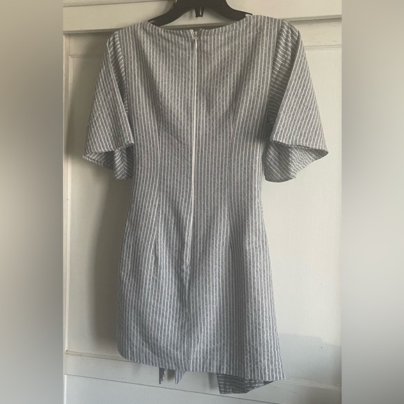leRumi Jamie Striped Short Sleeve Cotton Mini Dress. Scoop Neckline. Pre-Owned. - Picture 9 of 12